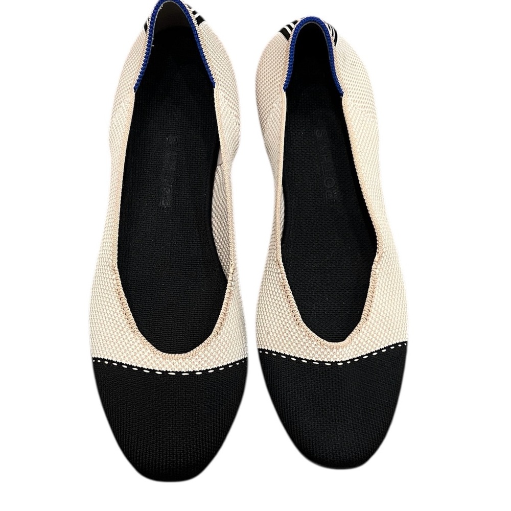 Rothy's Cream and Black Ballet Flats - Picture 2 of 6